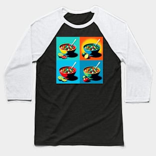 Vibrant Pop Menudo Art - Mexican Cuisine Baseball T-Shirt